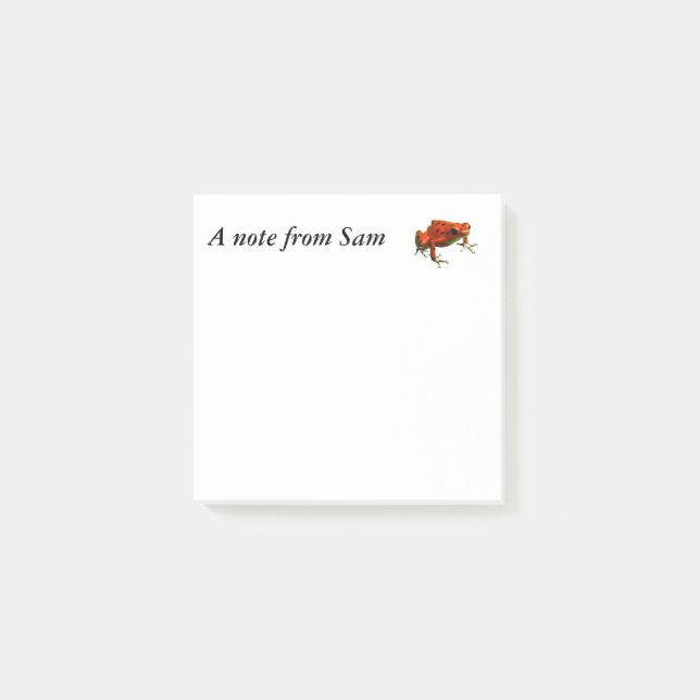 Red Poison Dart Frog Post-it Notes (Front)