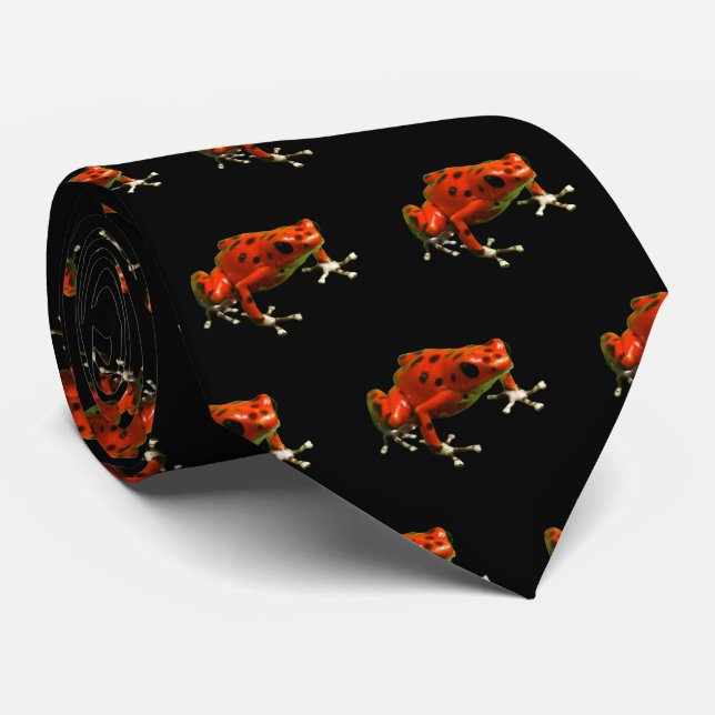 Red Poison Dart Frog Tie (Rolled)