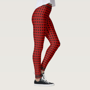 Red Poke A Dot w/Band Leggings