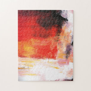 Red Polar - Abstract Art Painting Jigsaw Puzzle