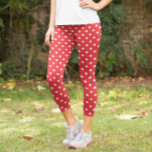 Red Polka Dot Capri Leggings<br><div class="desc">Red polka dot capri style leggings</div>