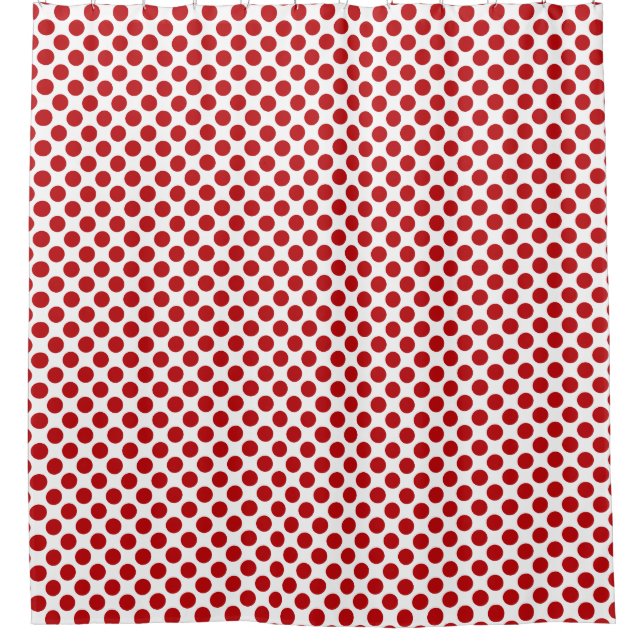 Red Polka Dot Design - Shower Curtain (Front)