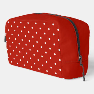 Red polka dot dopp kit