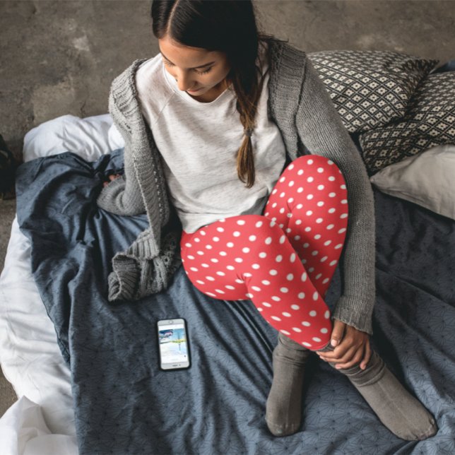 Red Polka Dot Leggings (Creator Uploaded)