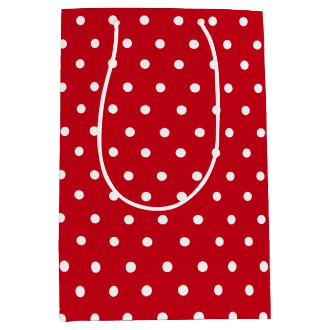 Red Polka Dot Medium Gift Bag (Front)
