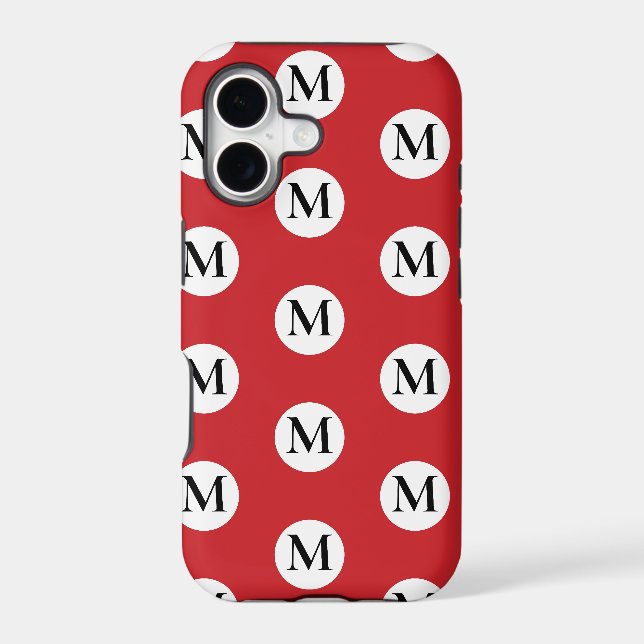 Red Polka Dot Monogram  (Back)
