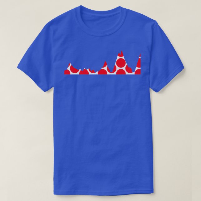Red Polka Dot Mountain Profile T-Shirt (Design Front)