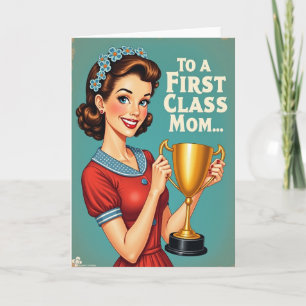 Red Polka Dot Mum Award Card