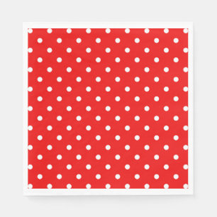 Red polka dot napkin