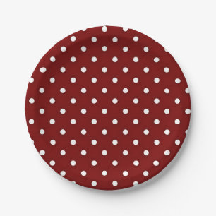 Red Polka Dot Paper Plate