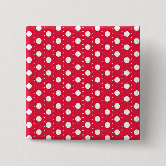 Red Polka Dot Pattern 15 Cm Square Badge