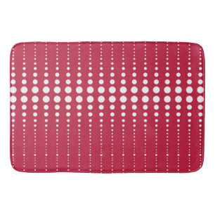 Red polka dot , polka dot, retro, retro polka dot bath mat