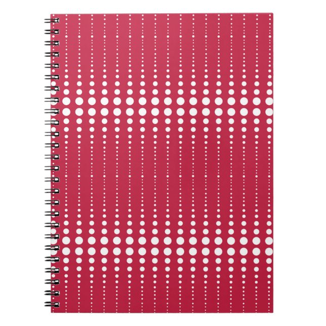 Red polka dot , polka dot, retro, retro polka dot, notebook (Front)