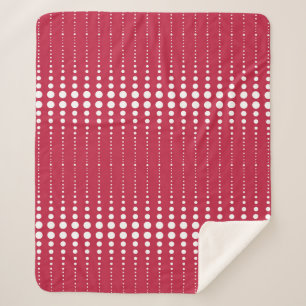 Red polka dot , polka dot, retro, retro polka dot sherpa blanket