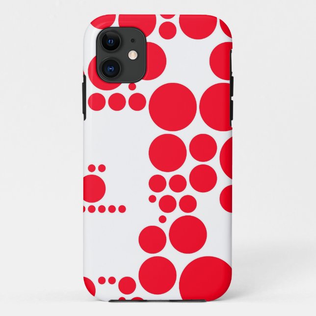 Red Polka dots Case-Mate iPhone Case (Back)