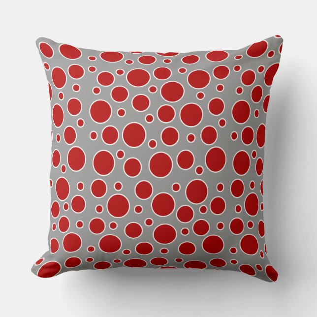 Red Polka Dots Cushion (Front)