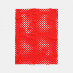 Red Polka Dots Fleece Blanket