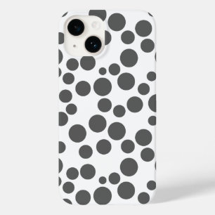 red polka dots on a white background Case-Mate iPhone 14 case