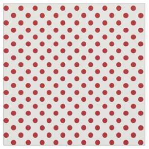 Red polka dots on a white background. fabric