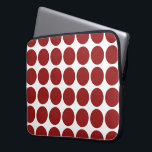 Red Polka Dots on White Laptop Sleeve<br><div class="desc">Red polka dots on a white background. The geometric pattern was designed from scratch. Technically, the background is not white, it's transparent. To change it, click the "Customise it!" button, then select a “Printed Background Colour” in the sidebar. When you're done, click "Add to Cart" to purchase your customised design....</div>