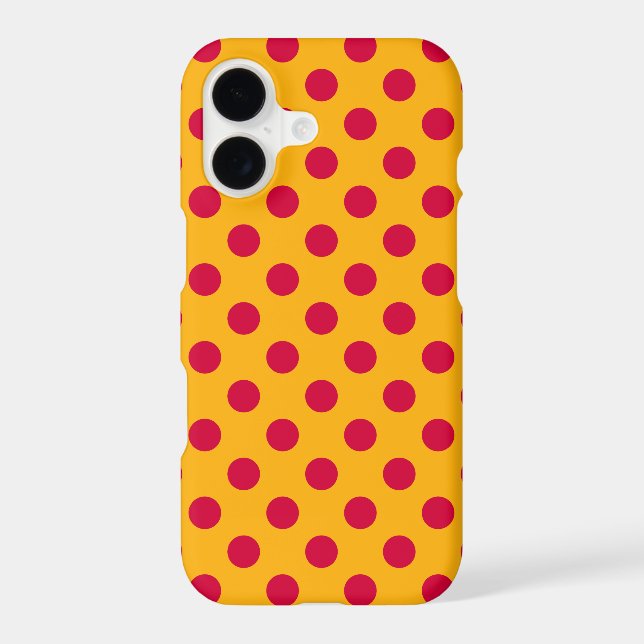 Red polka dots on yellow (Back)