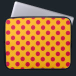 Red polka dots on yellow laptop sleeve<br><div class="desc">Red polka dots on yellow</div>