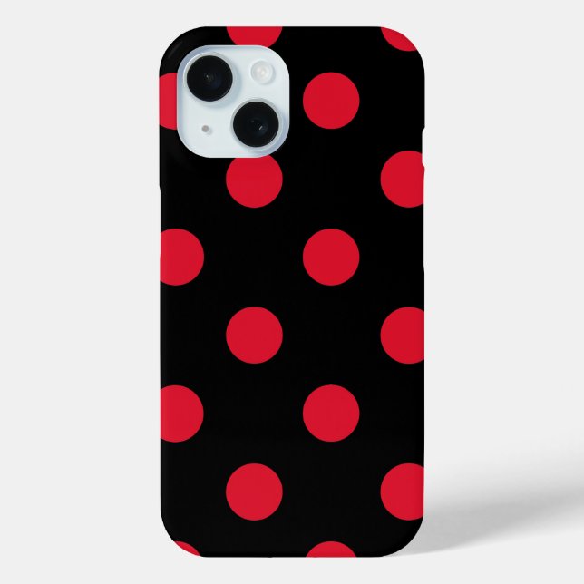 Red Polka-Dots Pattern Case-Mate iPhone Case (Back)