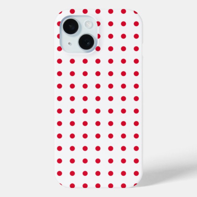 red polka dots pattern Case-Mate iPhone case (Back)
