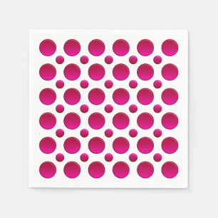 Red polka dots pattern napkin