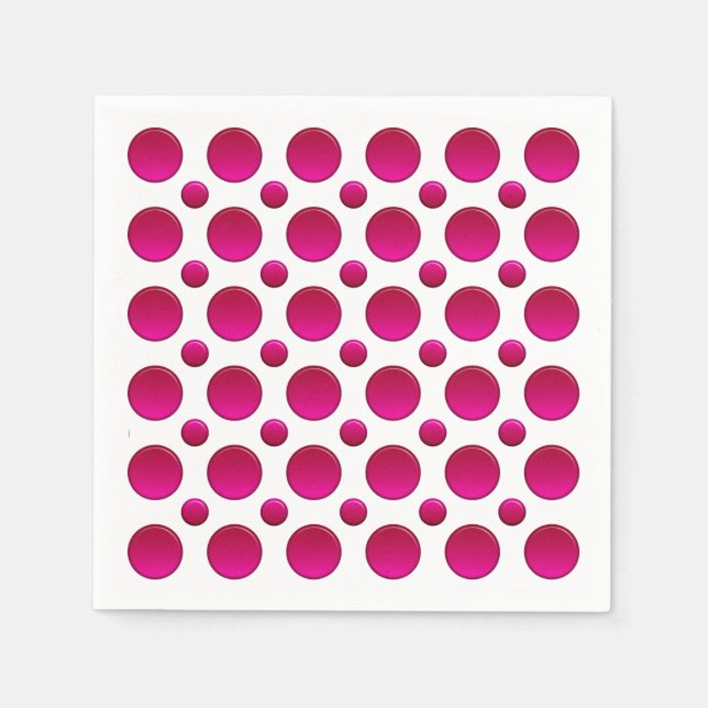 Red polka dots pattern napkin (Front)