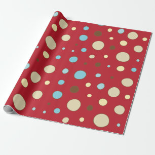 Red Polka Dots Pattern Wrapping Paper