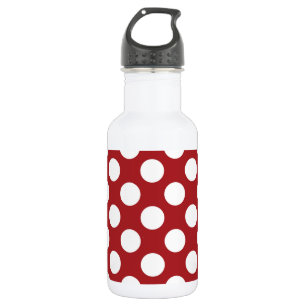 Red Polka Dots, Polka Dot Pattern, Dots, Dotted 532 Ml Water Bottle