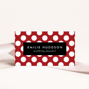 Red Polka Dots, Polka Dot Pattern, Dots, Dotted Business Card