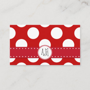 Red Polka Dots, Polka Dot Pattern, Dots, Dotted Business Card