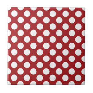 Red Polka Dots, Polka Dot Pattern, Dots, Dotted Ceramic Tile