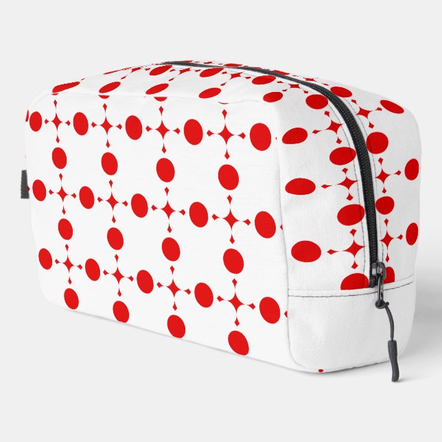 Red Polka Dots, Polka Dot Pattern, Dots, Dotted Dopp Kit (Right Corner)