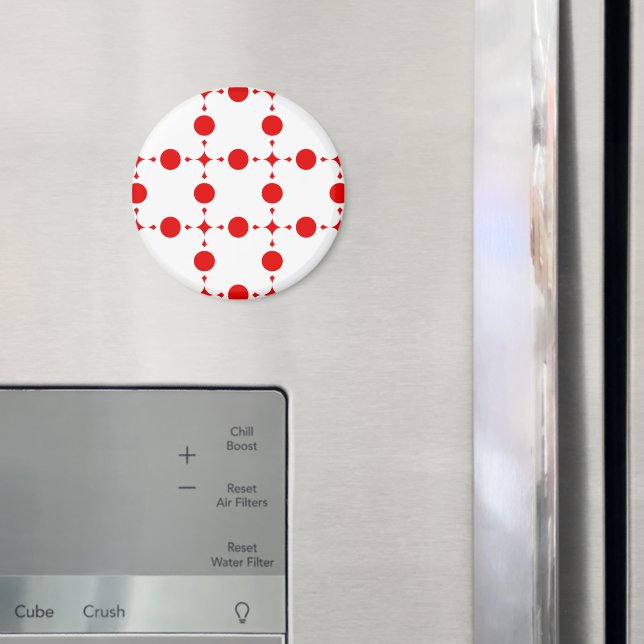 Red Polka Dots, Polka Dot Pattern, Dots, Dotted Magnet (In Situ (Fridge))