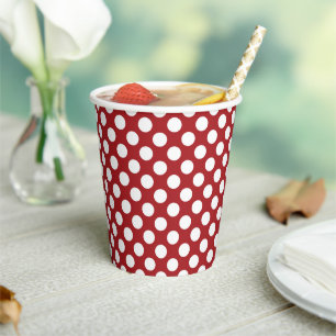 Red Polka Dots, Polka Dot Pattern, Dots, Dotted Paper Cups