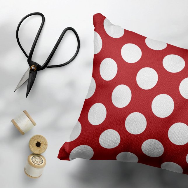 Red Polka Dots, Polka Dot Pattern, Dots, Dotted Pillowcase (Creator Uploaded)