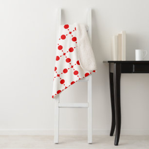 Red Polka Dots, Polka Dot Pattern, Dots, Dotted Sherpa Blanket