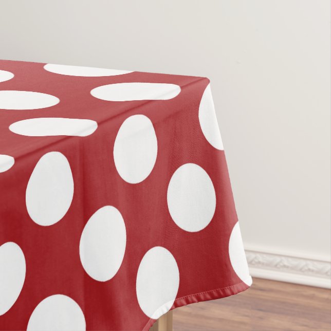 Red Polka Dots, Polka Dot Pattern, Dots, Dotted Tablecloth (In Situ)