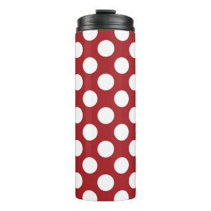 Red Polka Dots, Polka Dot Pattern, Dots, Dotted Thermal Tumbler