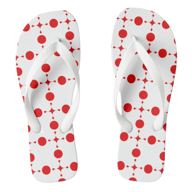 Red Polka Dots, Polka Dot Pattern, Dots, Dotted Thongs (Footbed)