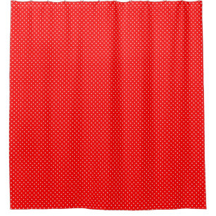 Red Polka Dots Shower Curtain