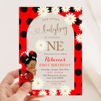 Red Polkadot Ladybug Daisy First Birthday