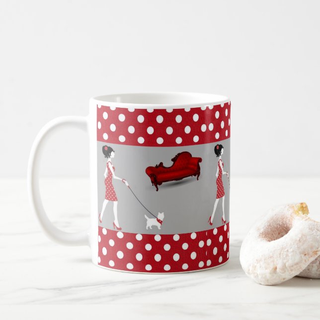 Red Polkadot Mug (With Donut)
