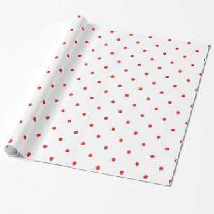 Red Polkadots Small Wrapping Paper