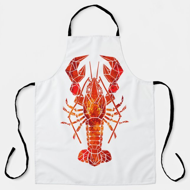Red polygonal lobster apron (Front)