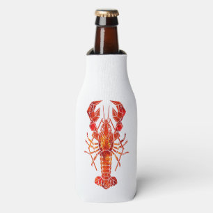 Red polygonal lobster bottle cooler