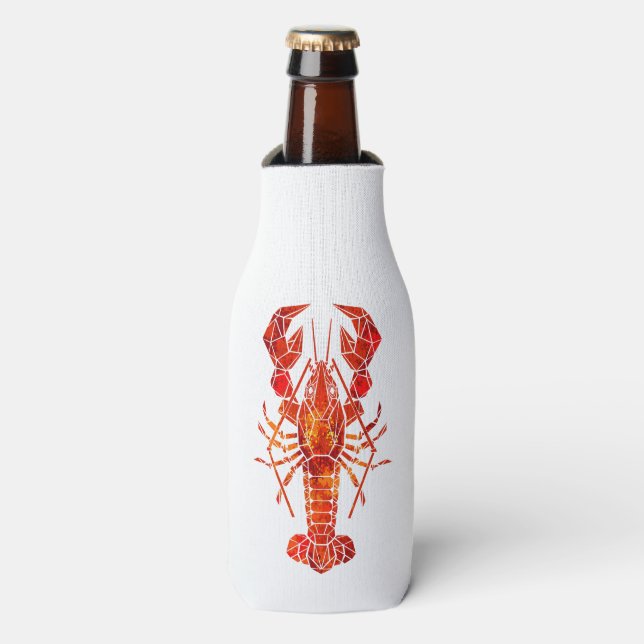 Red polygonal lobster bottle cooler (Bottle Front)